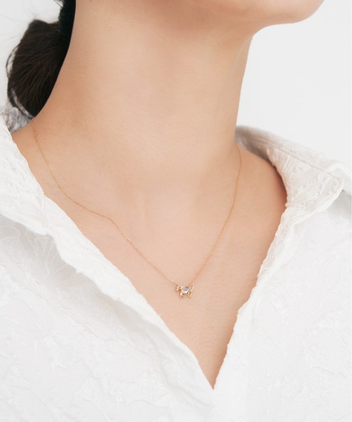 Jewel closet by L&Co. ネックレス K10 馬/ホース カラーストーン
