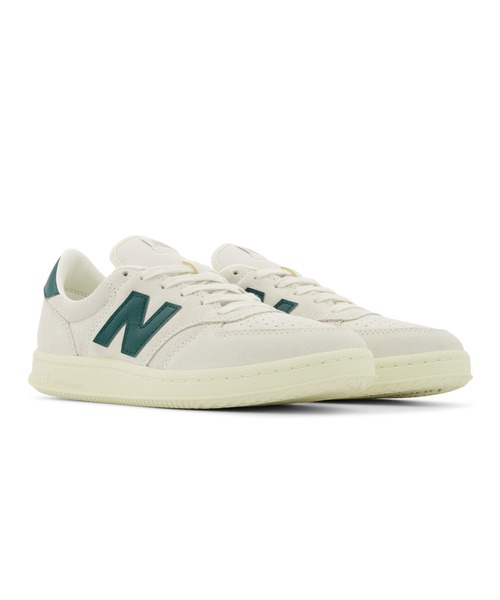 「New Balance」 ローカットスニーカー 25.5cm ホワイト×グリーン レディース_画像3