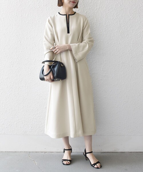 SHIPS any 「SHIPS any」 長袖ワンピース ONE SIZE ベージュ