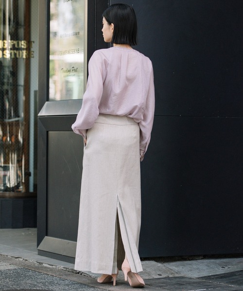 「Munich」 ロングスカート M ネイビー レディース_画像4