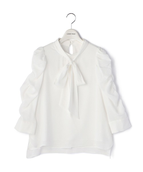 「LAISSE PASSE」 7分袖ブラウス MEDIUM アイボリー レディース_画像5