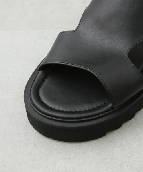 「NANO universe」 サンダル L ブラック メンズ_画像7