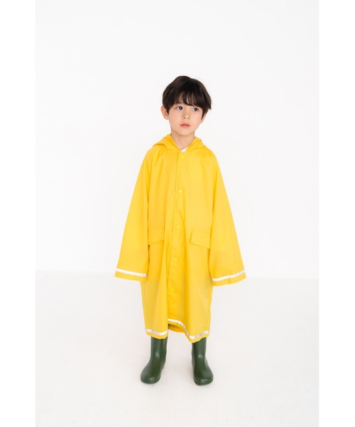 FABHUG レインコート カッパ 無地レインコート ＃巾着付き