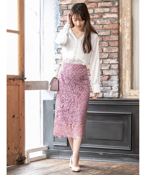 fifth（フィフス） スカート レースロングタイトスカート : ZOZOTOWN