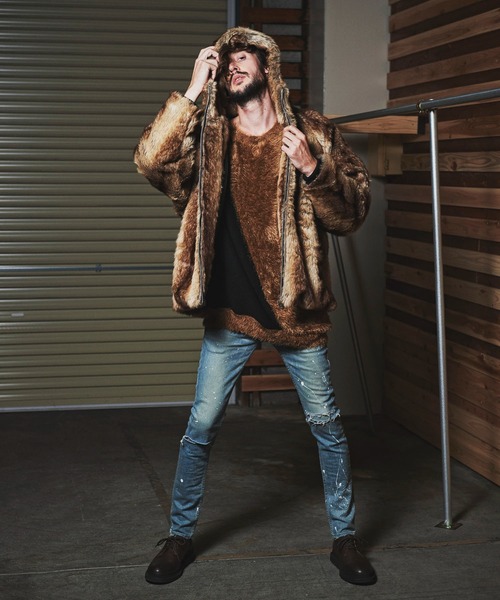 NO ID.（ノーアイディー） コート ジャケット 「NO ID.」Eco Fur Zip