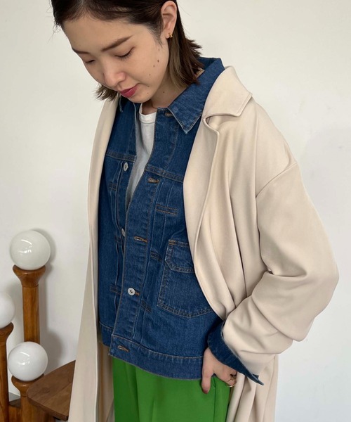 42 割引free レディース Mサイズ相当 オフホワイト ブラック ブルー21年新作 ジャケット Gジャン オーバーデニムジャケット ジャケット レディースファッション ファッションfree レディース Mサイズ相当 オフホワイトブラックブルー Solcaloja Med Ec