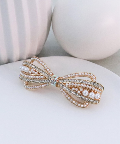 Three Four Time（スリーフォータイム） ヘアクリップ パールビジュ
