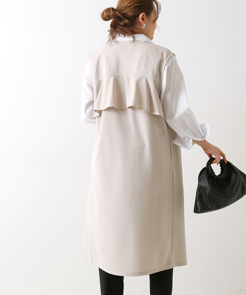 お買得セール新品ロングジレ B.C STOCK ベスト カットジョーゼットロングジレ レディース