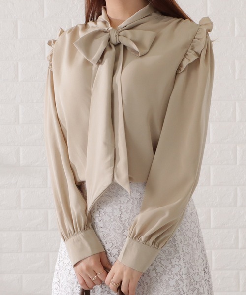 Lace Ladies（レースレディース） ブラウス シャツ ボウタイ付き肩