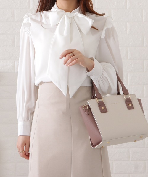 Lace Ladies（レースレディース） ブラウス シャツ ボウタイ付き肩