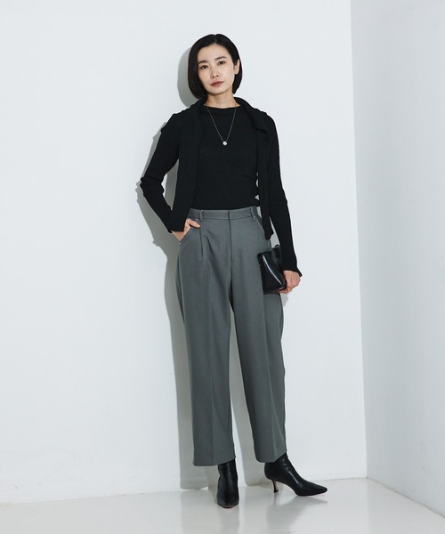 qualite（カリテ） ニット セーター シームレスボートネックニット
