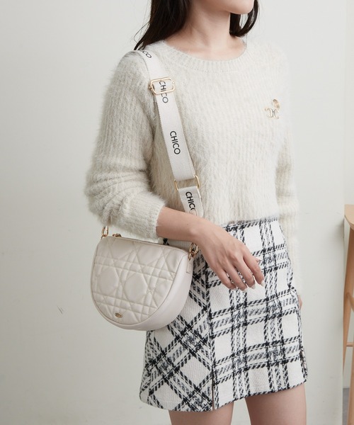 Chico（チコ） ショルダーバッグ バッグ ロゴベルト付ラウンド