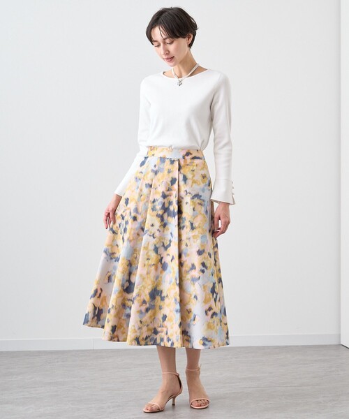 ニット セーター フレアスリーブ総針 プルオーバー レディース ANAYI ニット セーター フレアスリーブ総針 プルオーバー
