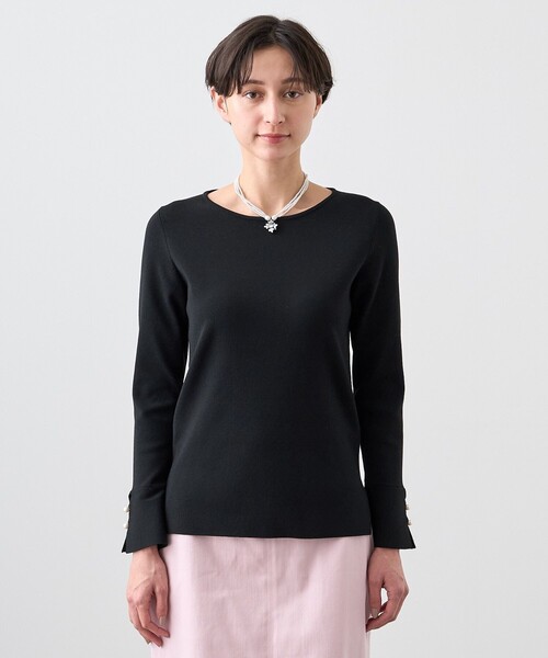 ニット セーター フレアスリーブ総針 プルオーバー レディース ANAYI ニット セーター フレアスリーブ総針 プルオーバー