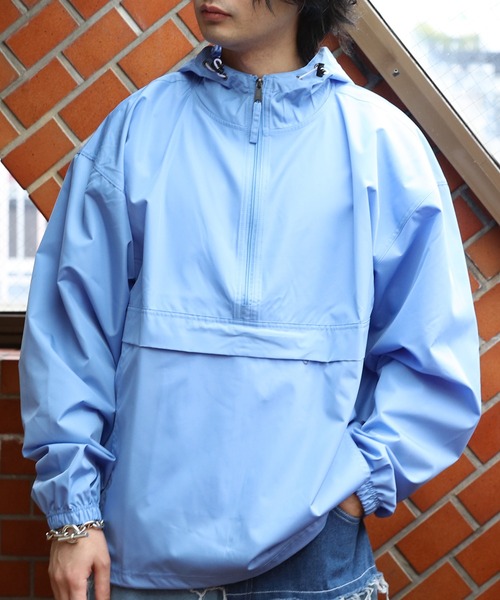 90s Champion ショート丈ナイロンジャケット ブルー 90s Champion ショート丈ナイロンジャケット ブルー Champion