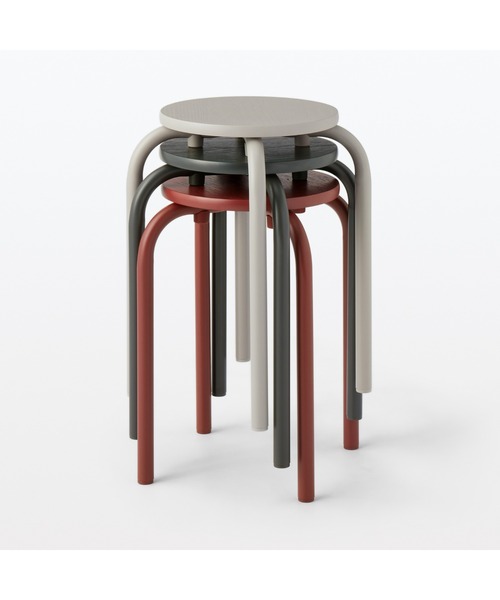 無印良品（MUJI） 家具 スチールパイプスタッキングスツール 幅28