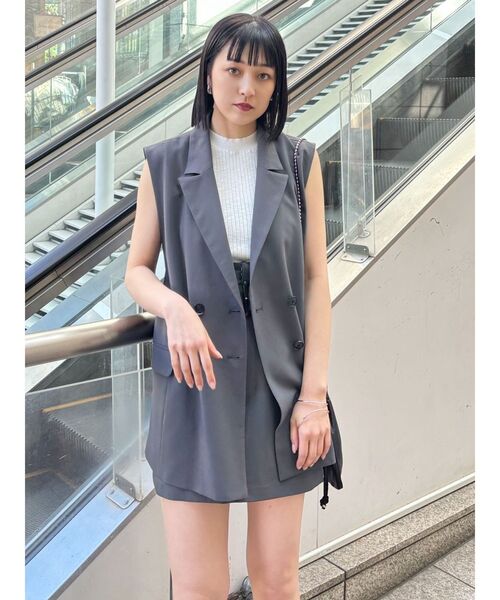 Rirandtureのベルト付きハイウエストミニスカート MURUA スカート 「SET UP対応」ハイウエストベルトミニスカート