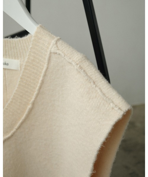 トップス Vneck Lock Knitvest anuke ベスト Vneck Lock Knitvest レディース : ZOZOTOWN Yahoo