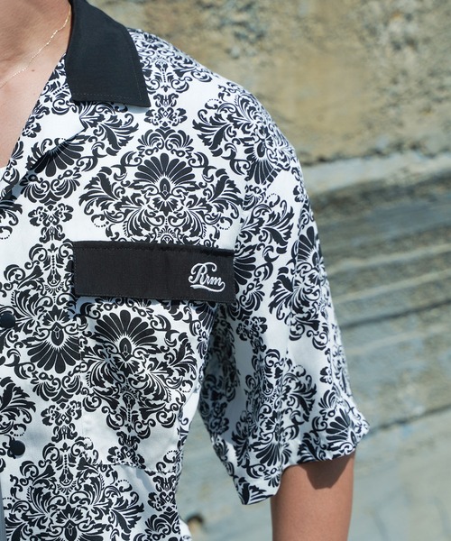 Re:room（リルーム） シャツ バロックパターンレーヨンシャツ メンズ