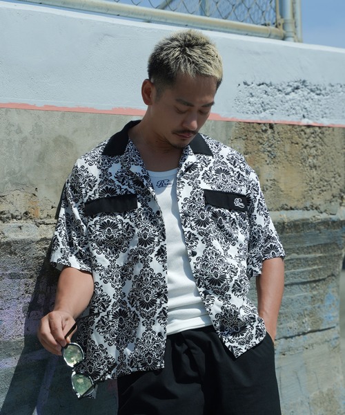 Re:room（リルーム） シャツ バロックパターンレーヨンシャツ メンズ