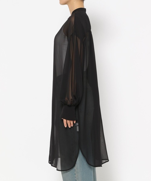 【シン商品】 LOWRYS FARM シャツワンピース シアーシャツワンピース 130972
