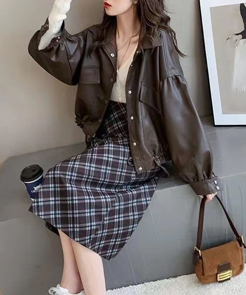 gossip!ロサンゼルス レザージャケット ライダース ドロップショルダー