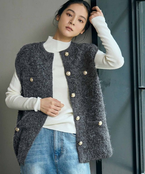 ヘルムートラング ノースリーブニット フーディ ジレ ベスト 変形 P