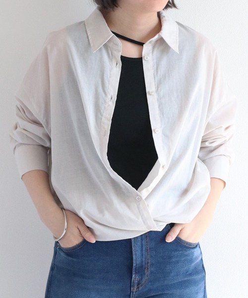 cepo ブラウス シャツ 「2way」80/2 レギュラーシャツ