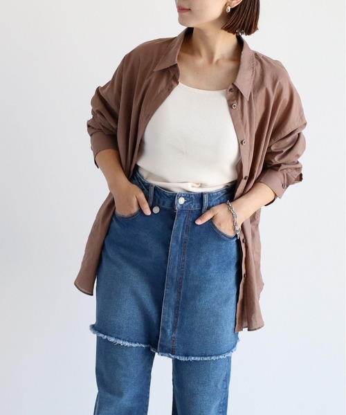 ブラウス シャツ カシュクールレギュラーシャツ レディース cepo ブラウス シャツ 「2way」80/2 レギュラーシャツ