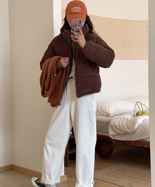 ブルゾン アウター 「6色展開」中綿 コーデュロイブルゾン レディース