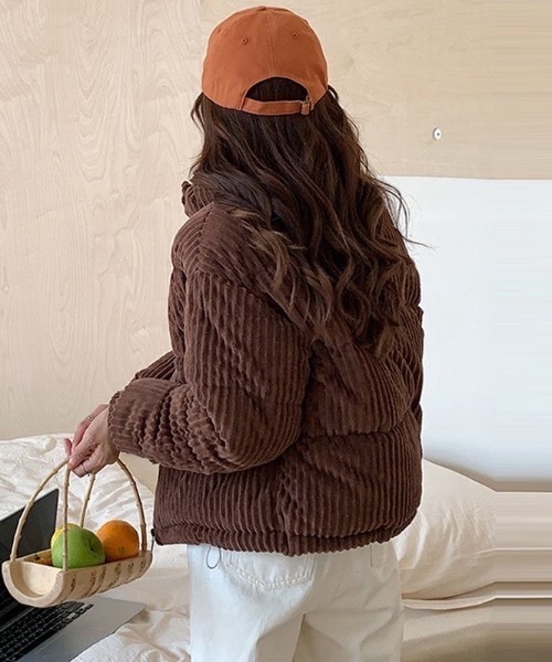 ブルゾン アウター 「6色展開」中綿 コーデュロイブルゾン レディース