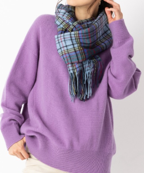 ストール マフラー カシミヤ100％紡毛やわらかタッチストール 大判