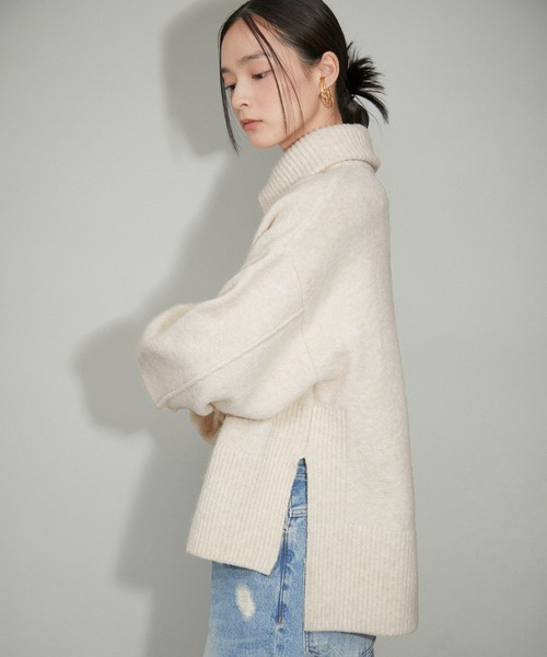 ADAM ET ROPE' ニット セーター 「WEB限定」ジップタートル