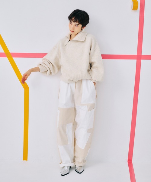 ADAM ET ROPE' ニット セーター 「WEB限定」ジップタートル