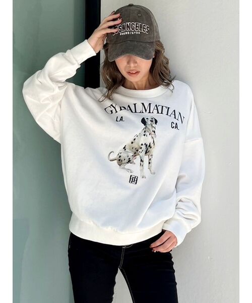 トレーナー スウェット GYDALMATIAN PHOTOトップス レディース