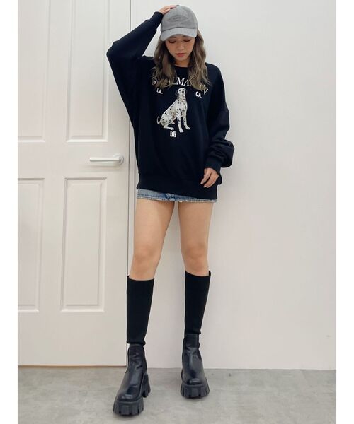 GYDA（ジェイダ） トレーナー スウェット GYDALMATIAN PHOTOトップス