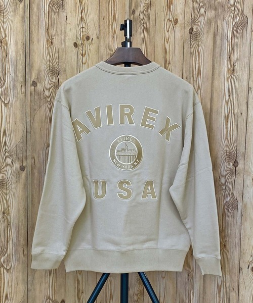 トップス AVIREX USA CREW NECK SWEAT AVF242K42_SCRIPT_CREW_NECK_SWE