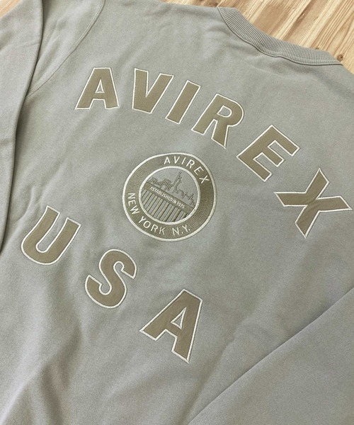 AVIREX トレーナー スウェット VARSITY LOGO NYC CREWNECK SWEAT