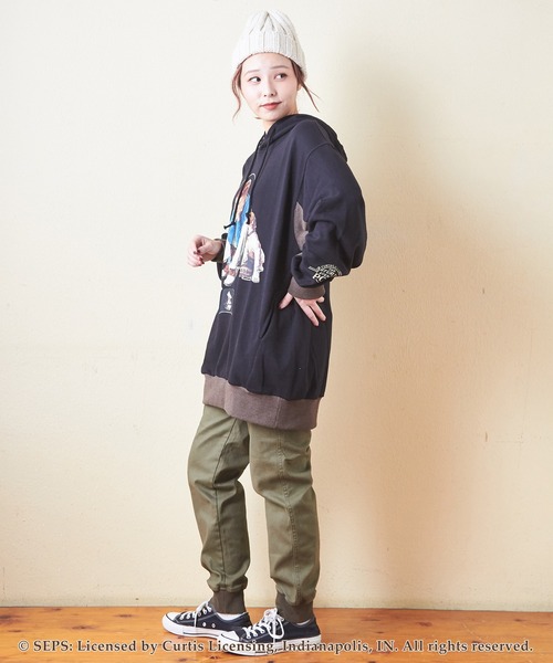 パーカー CUBE SUGAR×The Saturday Evening Post プリントスウェットプルオーバーパーカー レディース メンズ CUBE SUGAR パーカー SUGAR×The Saturday Evening Post プリント