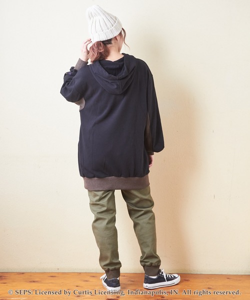 CUBE SUGAR パーカー SUGAR×The Saturday Evening Post プリント