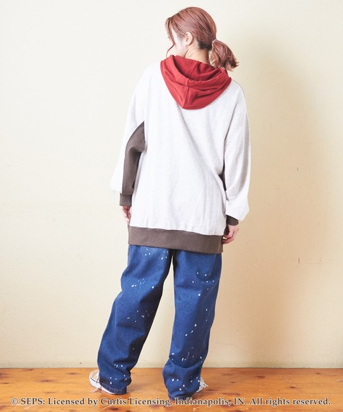 CUBE SUGAR パーカー SUGAR×The Saturday Evening Post プリント