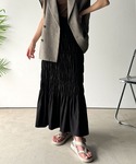 スカート ”立体感で垢抜け”マーメイド風シャー...の詳細画像2
