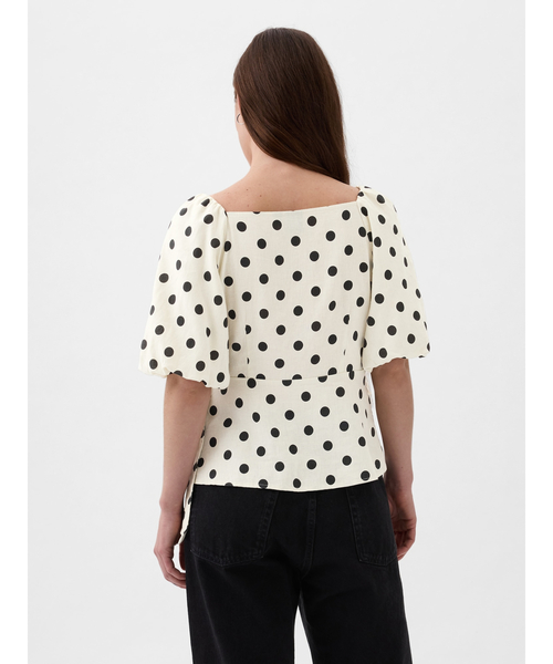 [GAP] короткий рукав блуза X-SMALL черный женский 