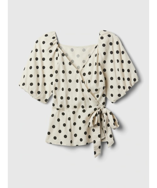 [GAP] короткий рукав блуза X-SMALL черный женский 