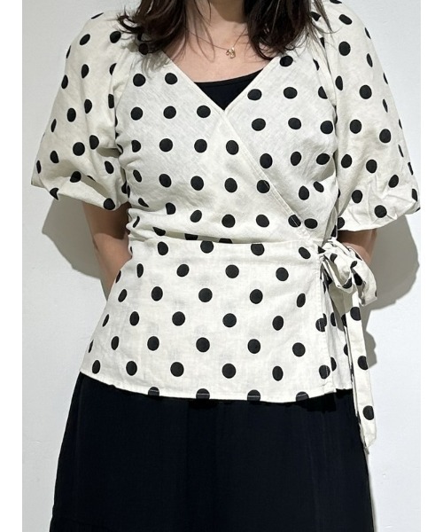 [GAP] короткий рукав блуза X-SMALL черный женский 
