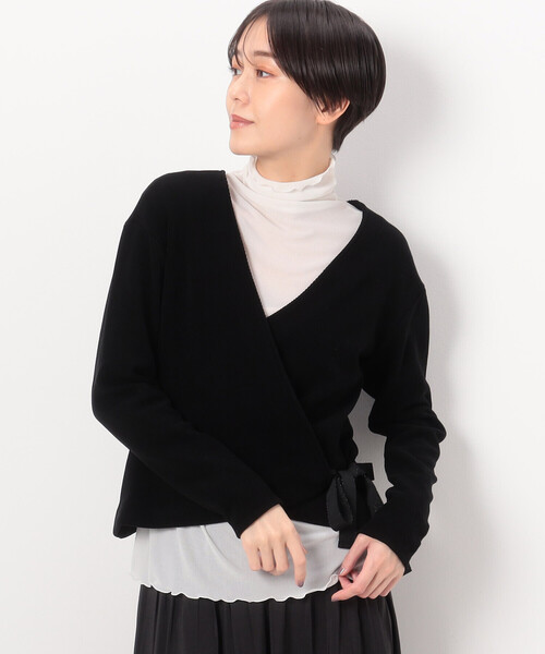 tシャツ 「アンサンブル対応」ニットコール カシュクールプルオーバー レディース Gabardine K.T tシャツ 「アンサンブル対応」ニットコール