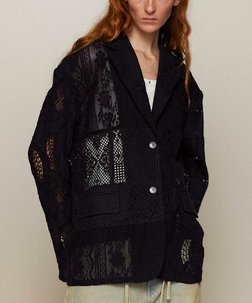 Maison Special レース テーラードジャケット MAISON SPECIAL ジャケット テーラードジャケット Lace Fabric