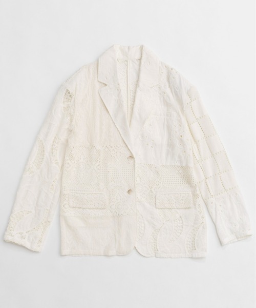 Maison Special レース テーラードジャケット MAISON SPECIAL ジャケット テーラードジャケット Lace Fabric