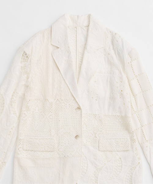 予約販売 MAISON SPECIAL Fabric Lace テーラードジャケット ジャケット ジャケット・アウター