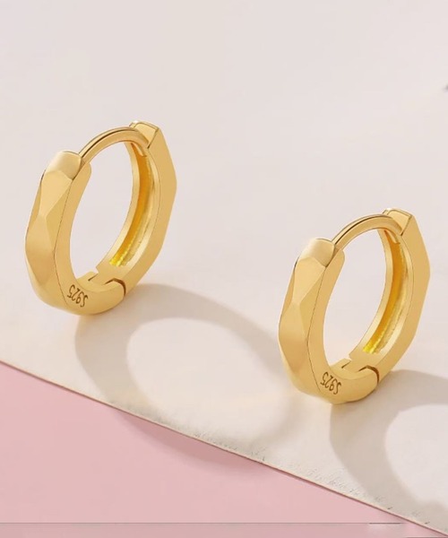 定価40350円 フープピアス silver925 刻印有り 4個セット whoseA ピアス 「silver925」4pointed starPierce/四芒星フープ